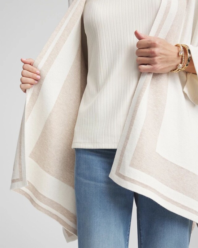 Striped Reversible Ruana - image 4